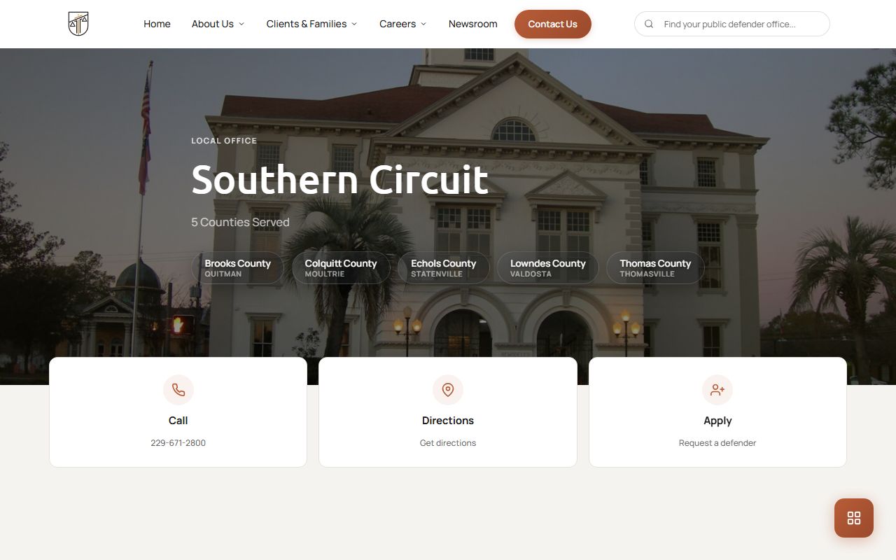 Colquitt County criminal court records public defender source