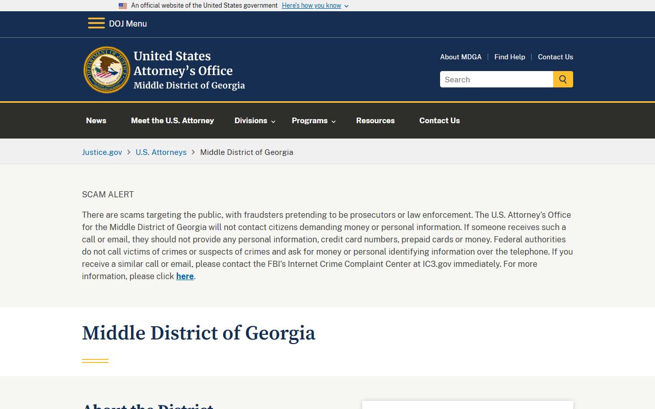 Colquitt County criminal court records federal prosecution source