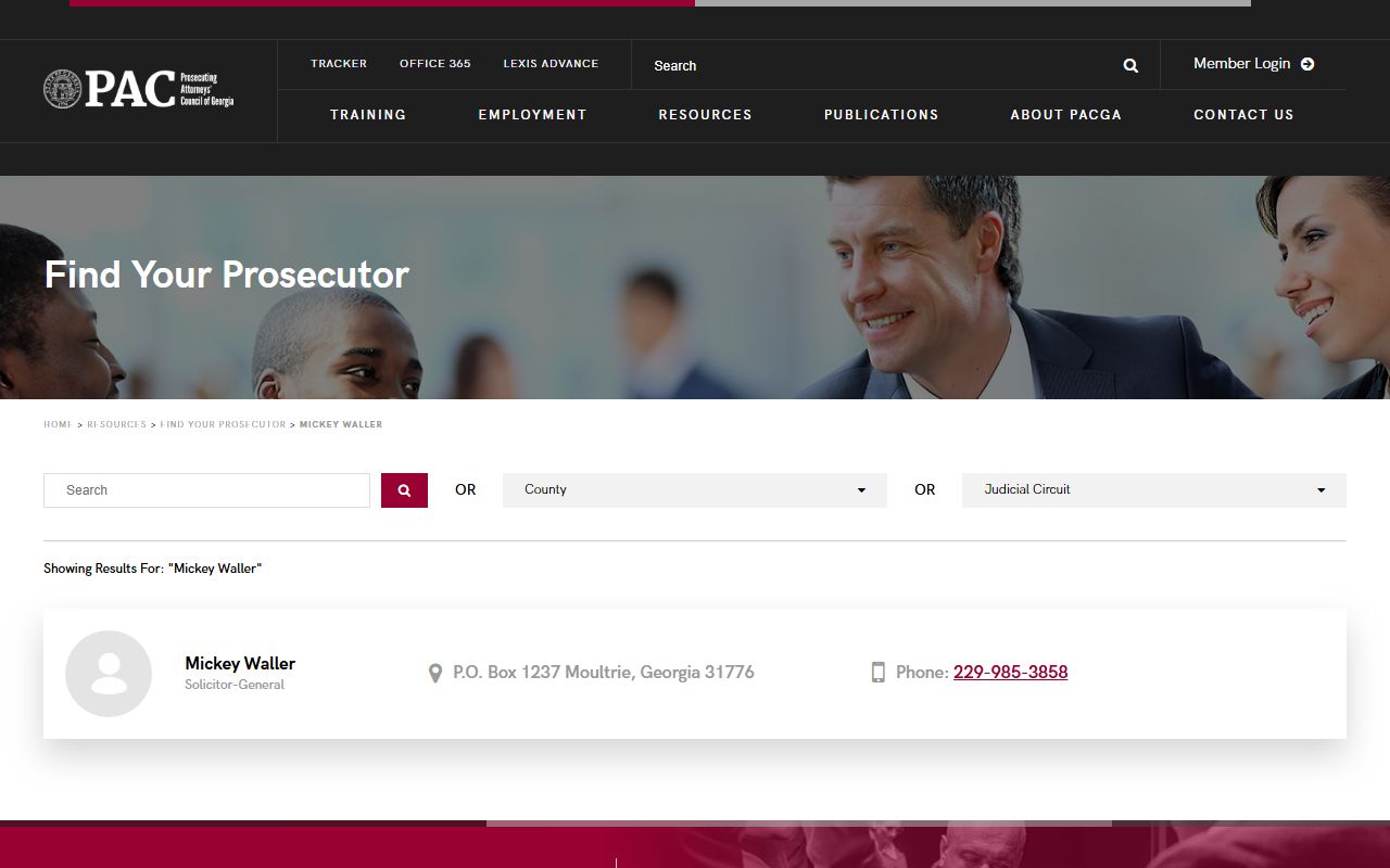 Colquitt County criminal court records Solicitor-General source