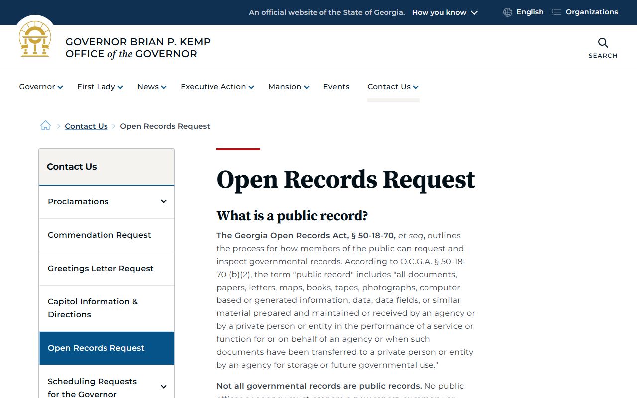 Colquitt County court records Georgia open records request resource